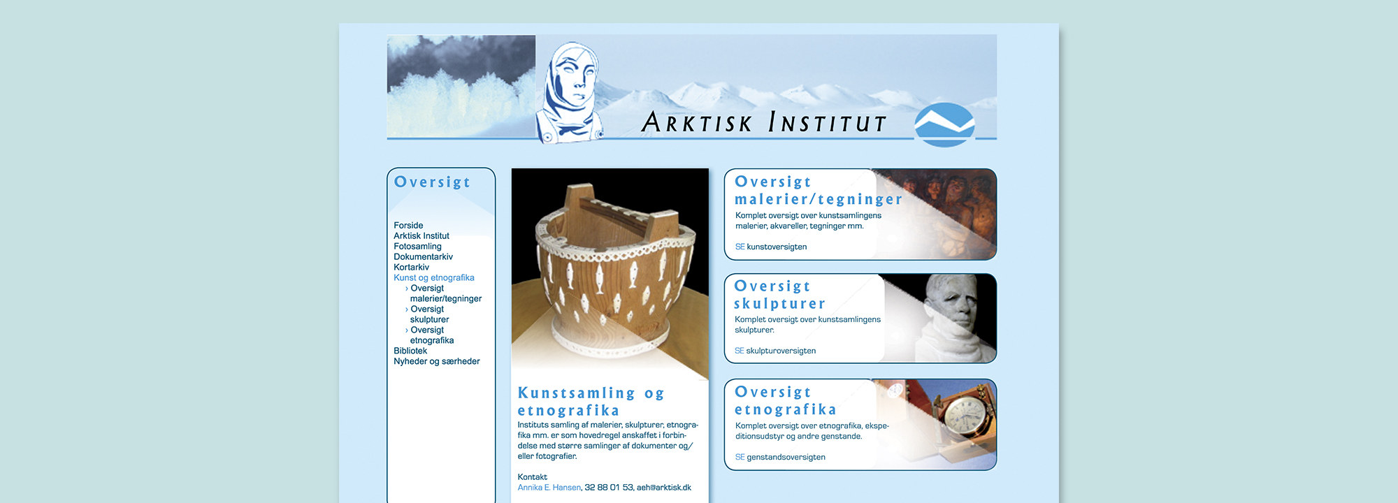arktisk Instituts hjemmeside